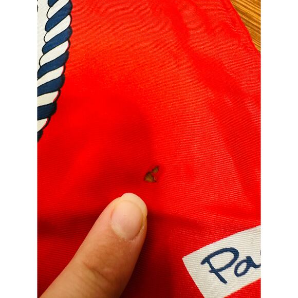 Vintage Paoli Red White Blue Geometric Abstract Rope Design 1960/70s Scarf - Picture 5 of 8